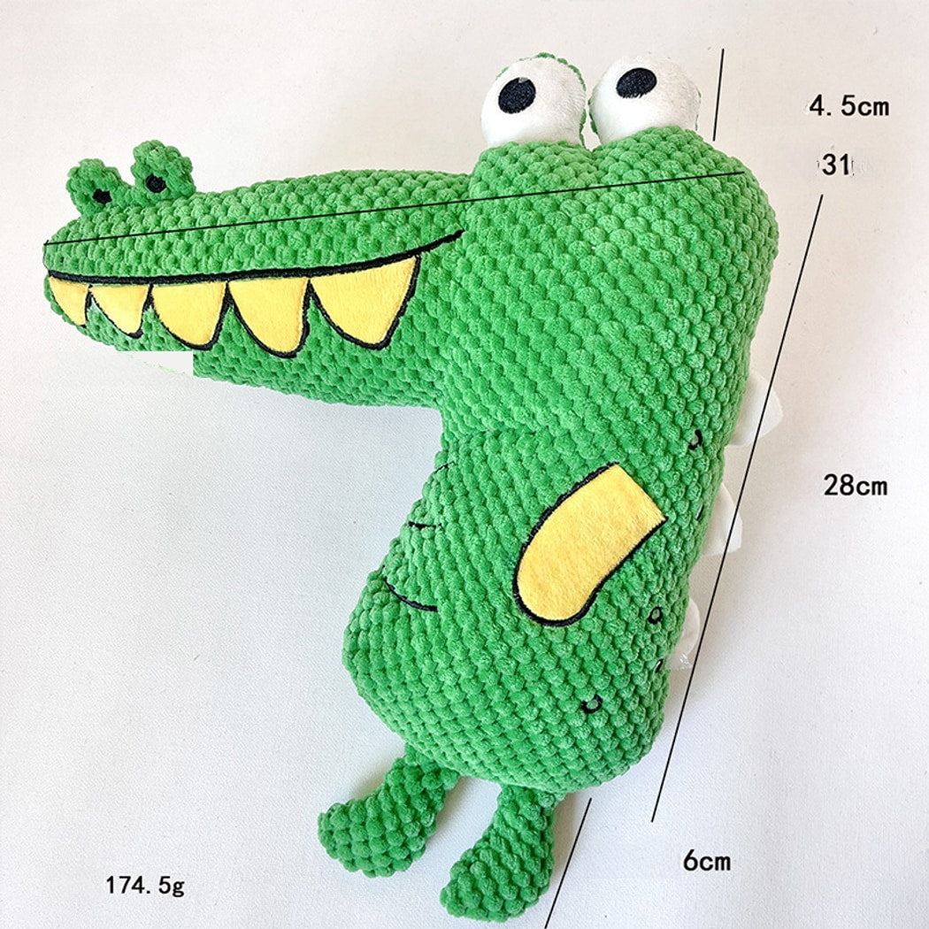 Petkin - Crocodile Character Squeaky Plush Dog Toy