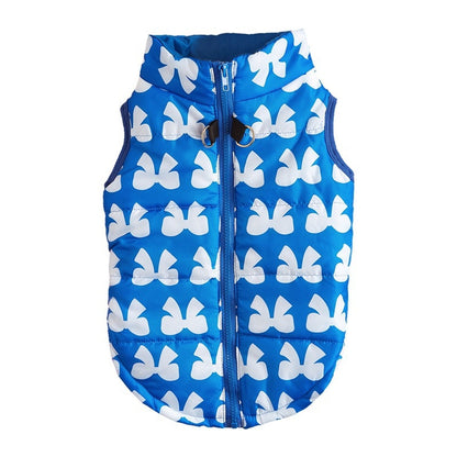 Ozzie - Bow Print Dog Vest With Leash Hole
