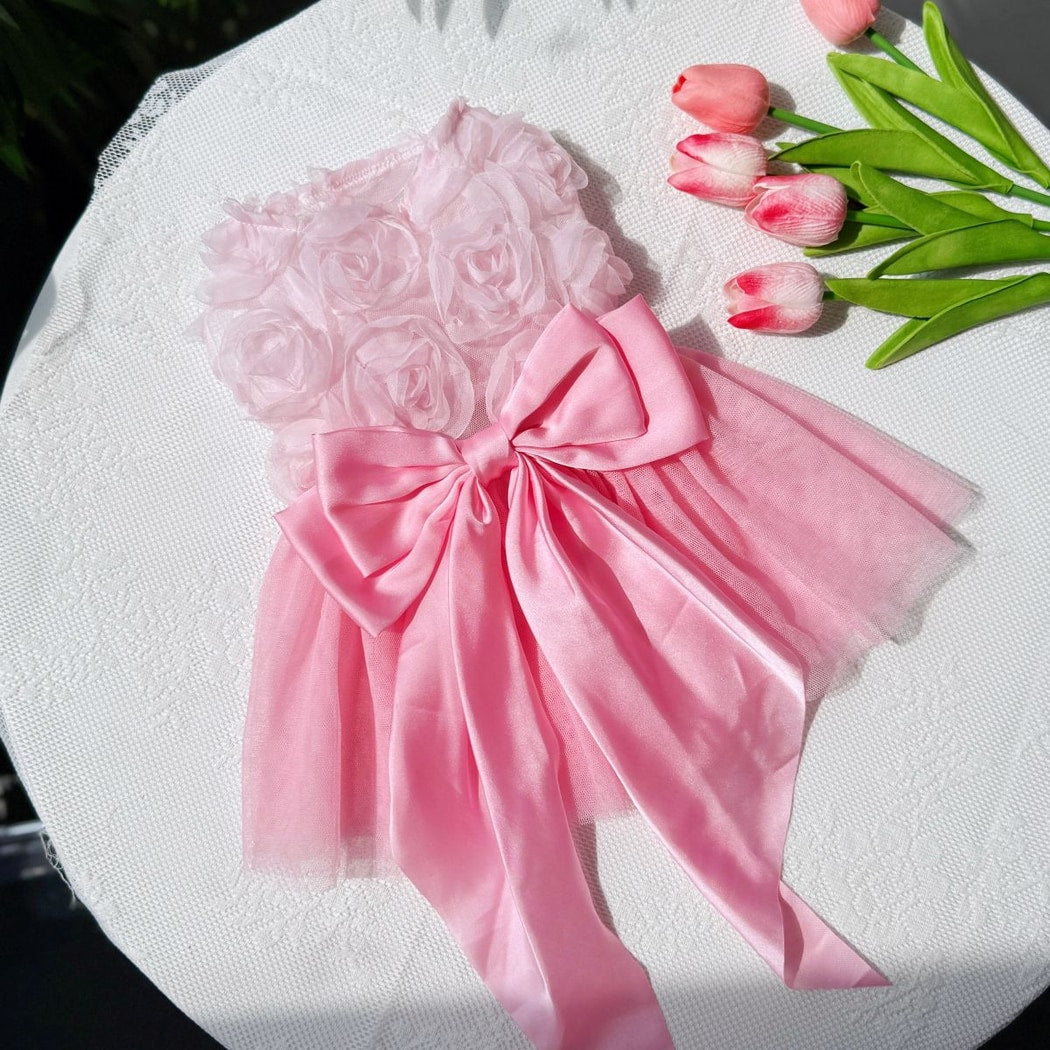 Ozzie - Tulle Skirt Pink Dress Style Pet Dog Dress