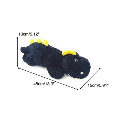 Petkin - Corduroy Dinosaur Squeaky Dog Toy