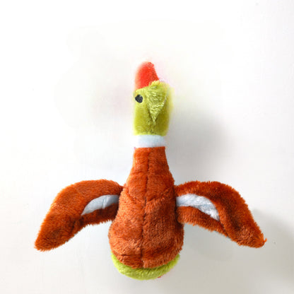 Petkin Green Animal Series squeaky dog toy shown from above on white surface