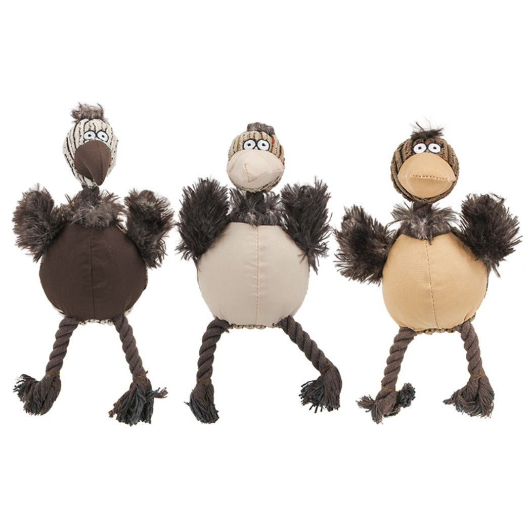 Petkin – Funny Bird Squeaky Rope Toy