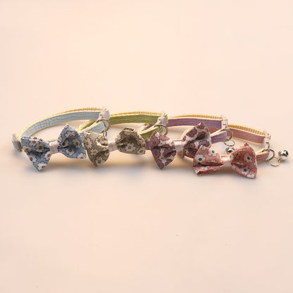 Mokka - Elegant Floral Bow Detail Cat Collar