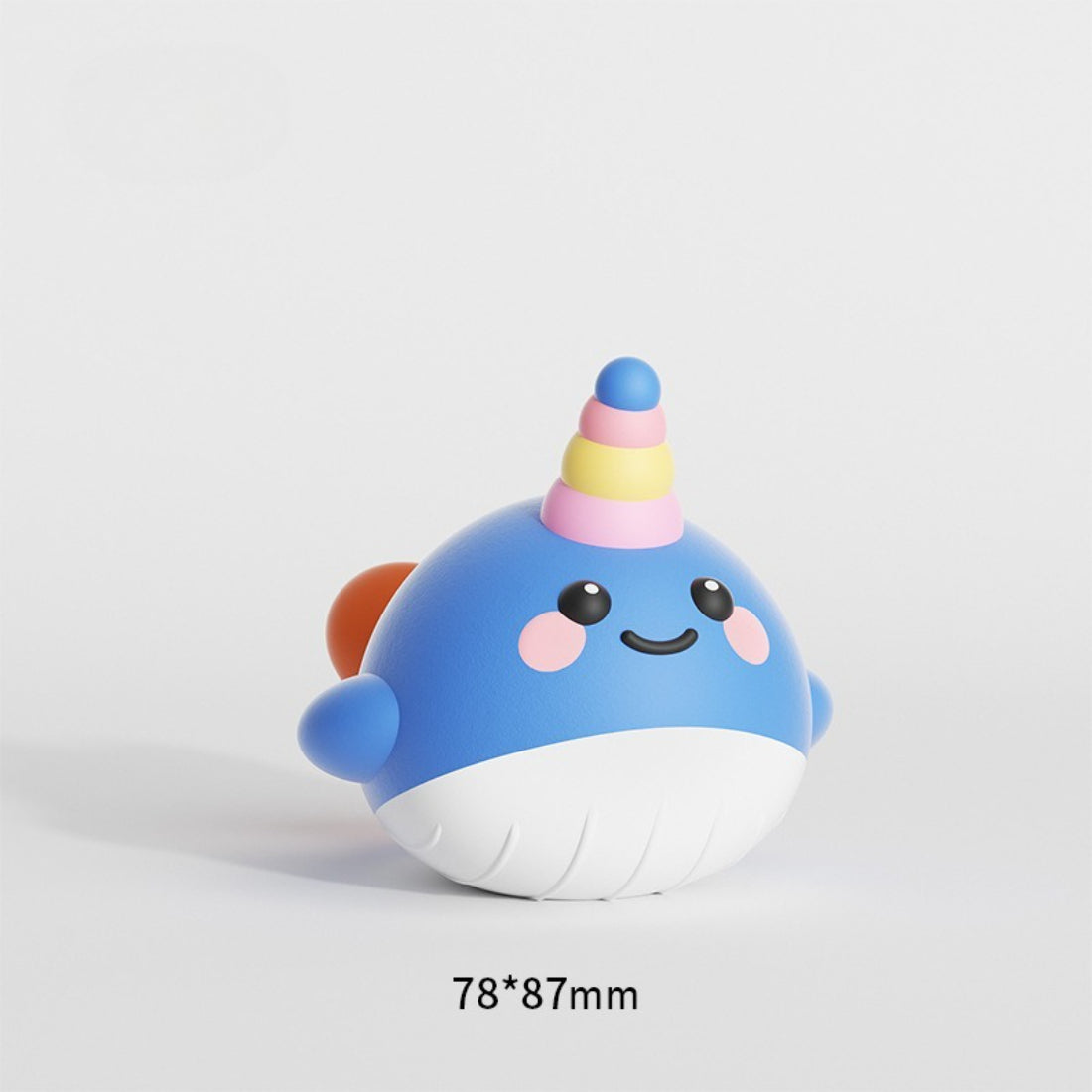 Petkin Ocean Animal squeaky dog toy whale shown from front angle