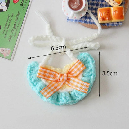 Mokka - Tie-Strap Crochet Pet Bib