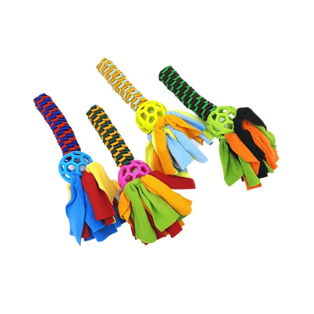 Petkin - Braided Multi-Color Dog Rope Ball Toy