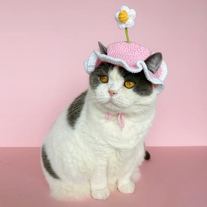 Ozzie - Flower Accent Ruffle Edge Pet Hat