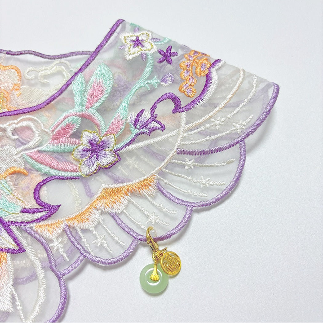 Mokka – Embroidered Royal Cat Collar Orchid Style