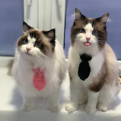 Mokka - Crochet Cat Necktie – Soft & Charming Accessory for Stylish Pets