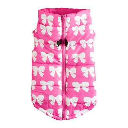 Ozzie - Bow Print Dog Vest With Leash Hole