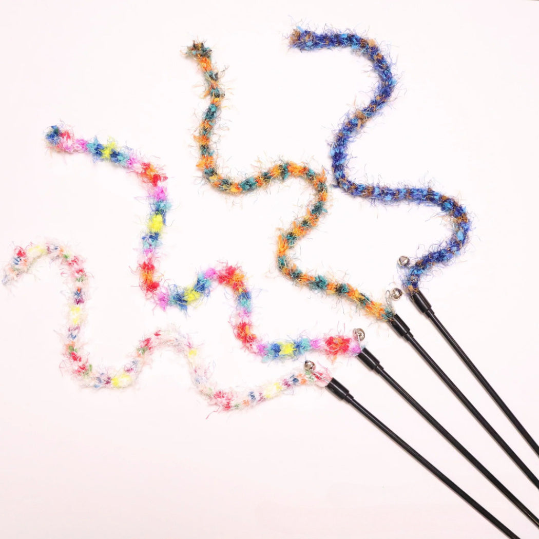 Moo - Colorful Fuzzy String Cat Teaser Wand