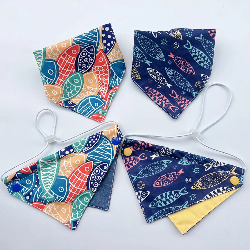 Mokka -  Colorful Fish Print Pet Neckwear
