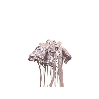 Mokka - Floral Bow Ruffle Lace Pet Collar