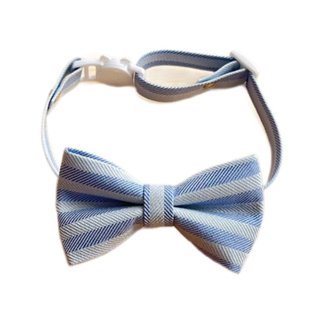 Mokka - British Style Striped Bow Cat Collar