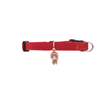 Mokka Lucky Doll Breakaway Collar displayed flat to show full length and design