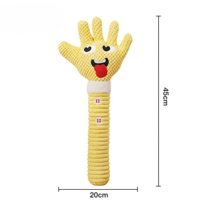 Petkin squeaky plush dog toy on white background displaying vibrant colors