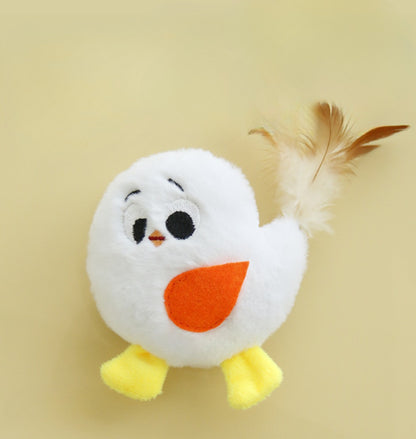 Moo - Plush Bird Toy with Feather Tail