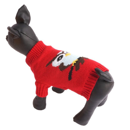 Ozzie - Owl Pattern Seasonal Dog Sweater for Puppies