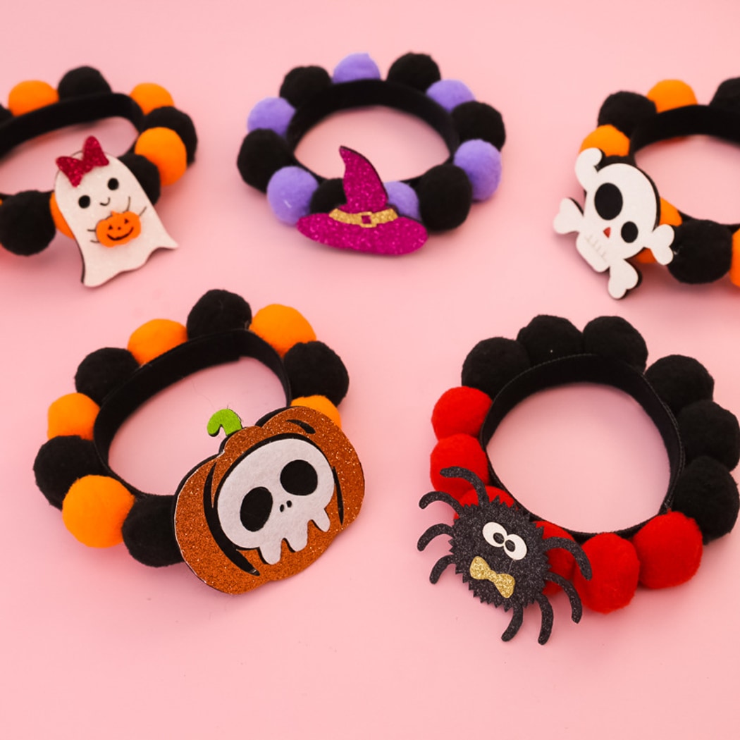 Halloweek - Halloween Cat Collar with Cartoon Motifs