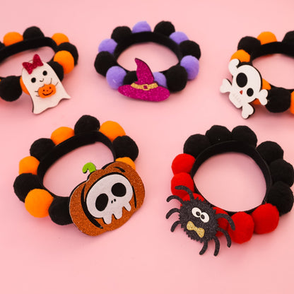 Halloweek - Halloween Cat Collar with Cartoon Motifs