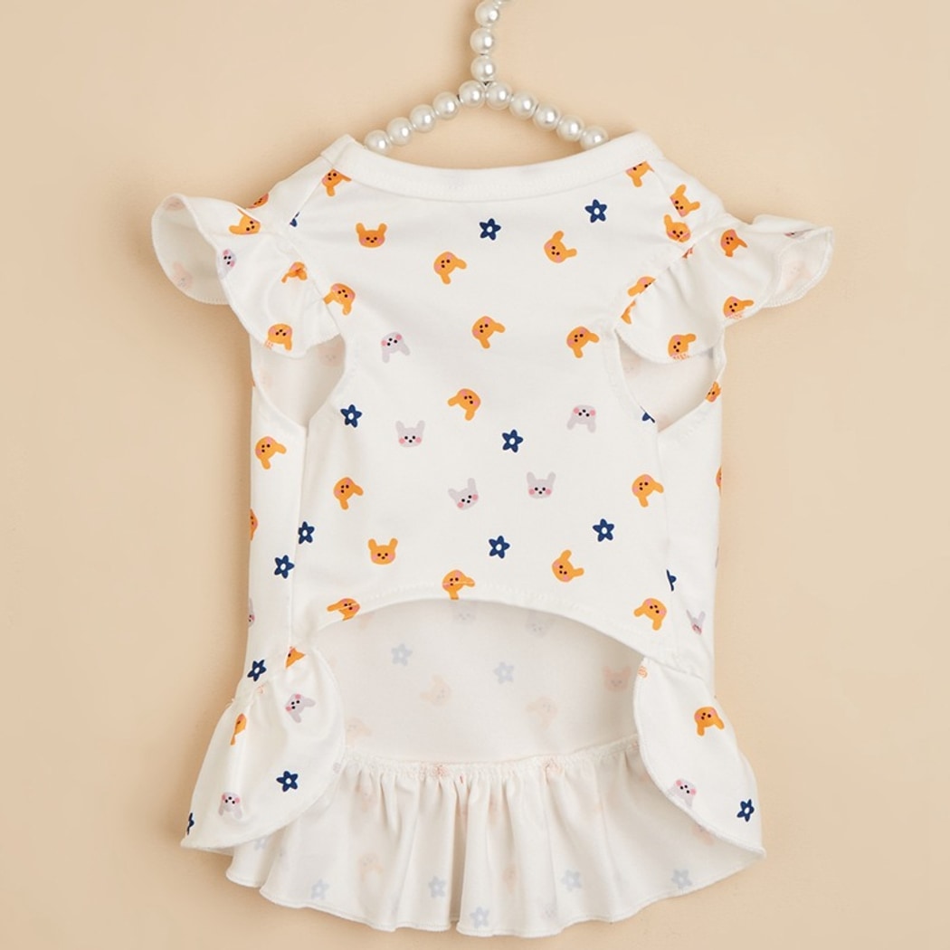 Ozzie - Printed Flutter Sleeve Pet Dress