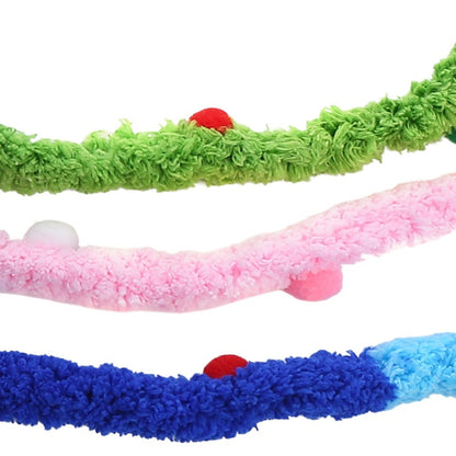 Moo - Fuzzy Strip Pom-Pom Wand Cat Toy