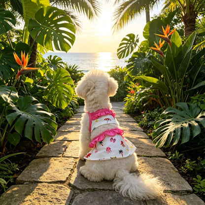 Ozzie - Cartoon Print Split Style Dog Swimsuit