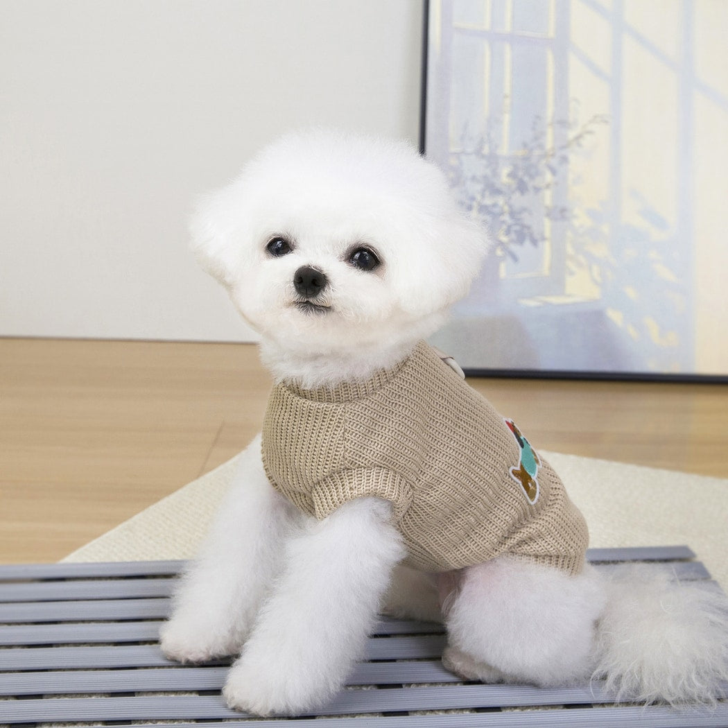 Ozzie - Casual Dog and Cat Pattern Pet Sweater Vest