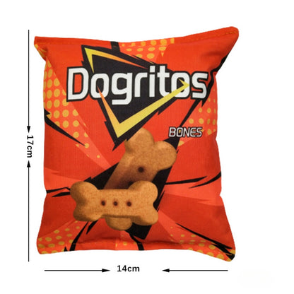 Petkin Chips Shape Dog Toy shown with a focus on its rounded edges