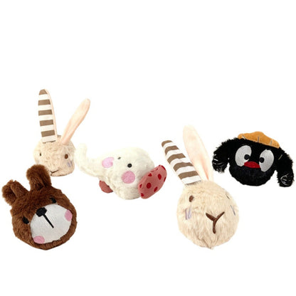 Petkin - Fuzzy Animal Character Squeaky dog toy
