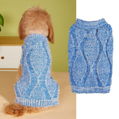 Ozzie - Cable Knit Turtleneck Everyday Dog Sweater