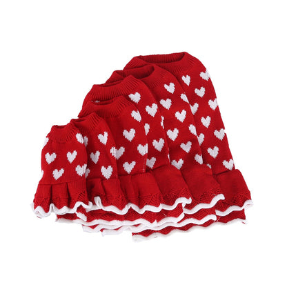 Ozzie - Princess Style Heart Motif Pet Sweater