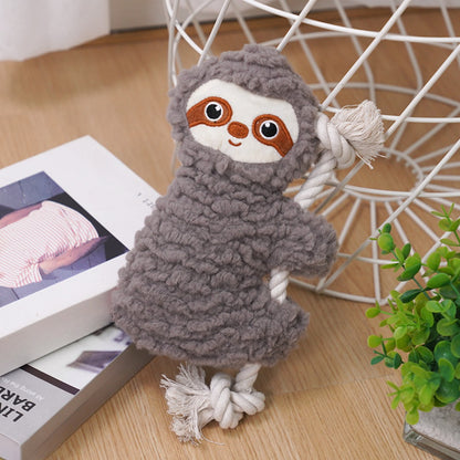 Petkin animal shaped squeaky dog toy in a colorful design