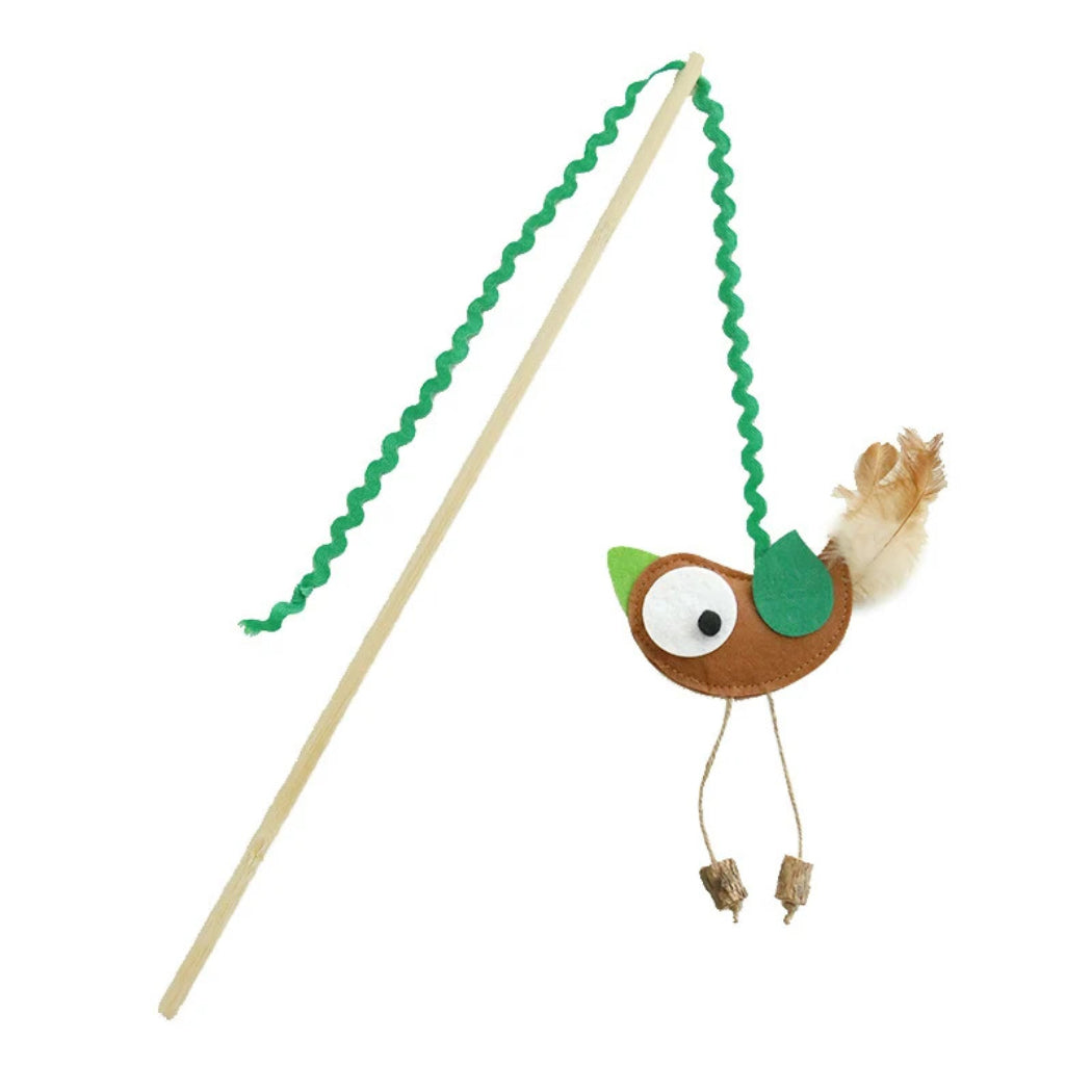Petkin - Bird Feather Cat Teaser Wand