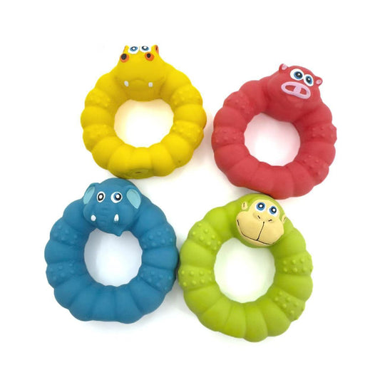 Petkin – Animal Head Rubber Chew Rings