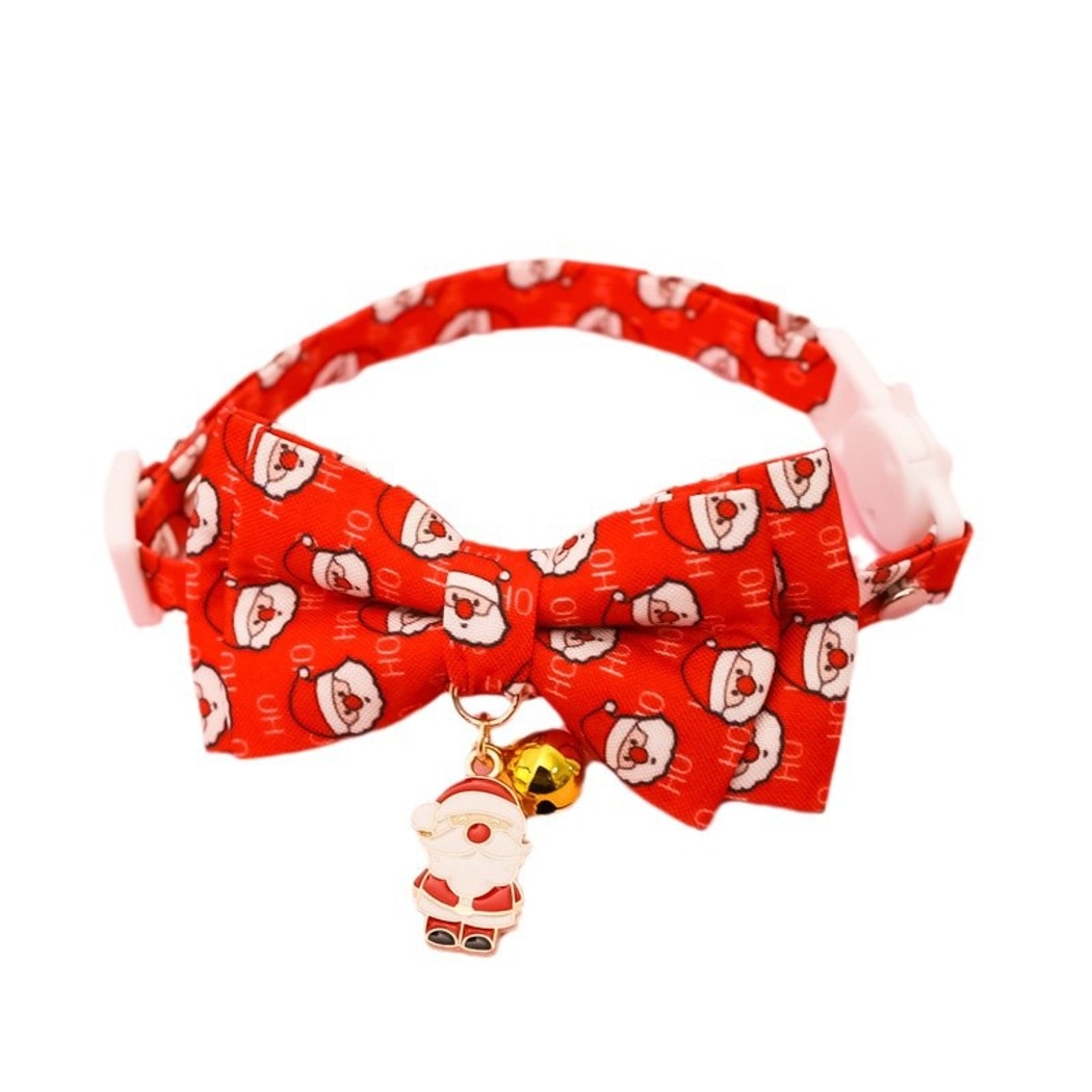 Christmoo - Christmas Bow Bell Adjustable Cat Collar