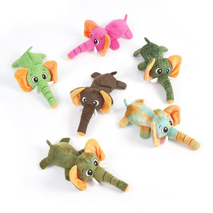 Petkin - Colorful Elephant Squeaky Dog Toy