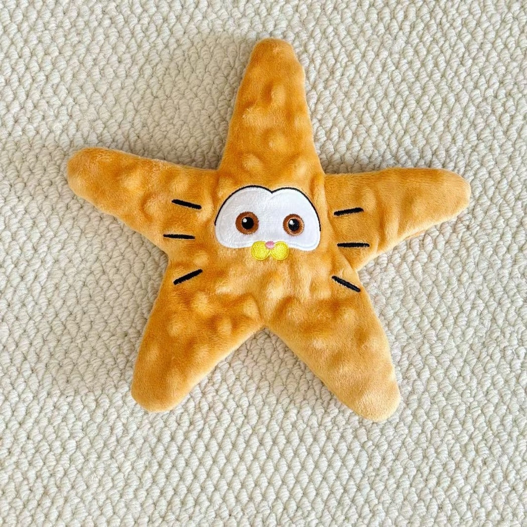 Petkin - Starfish Character Interactive Squeaky Dog Toy