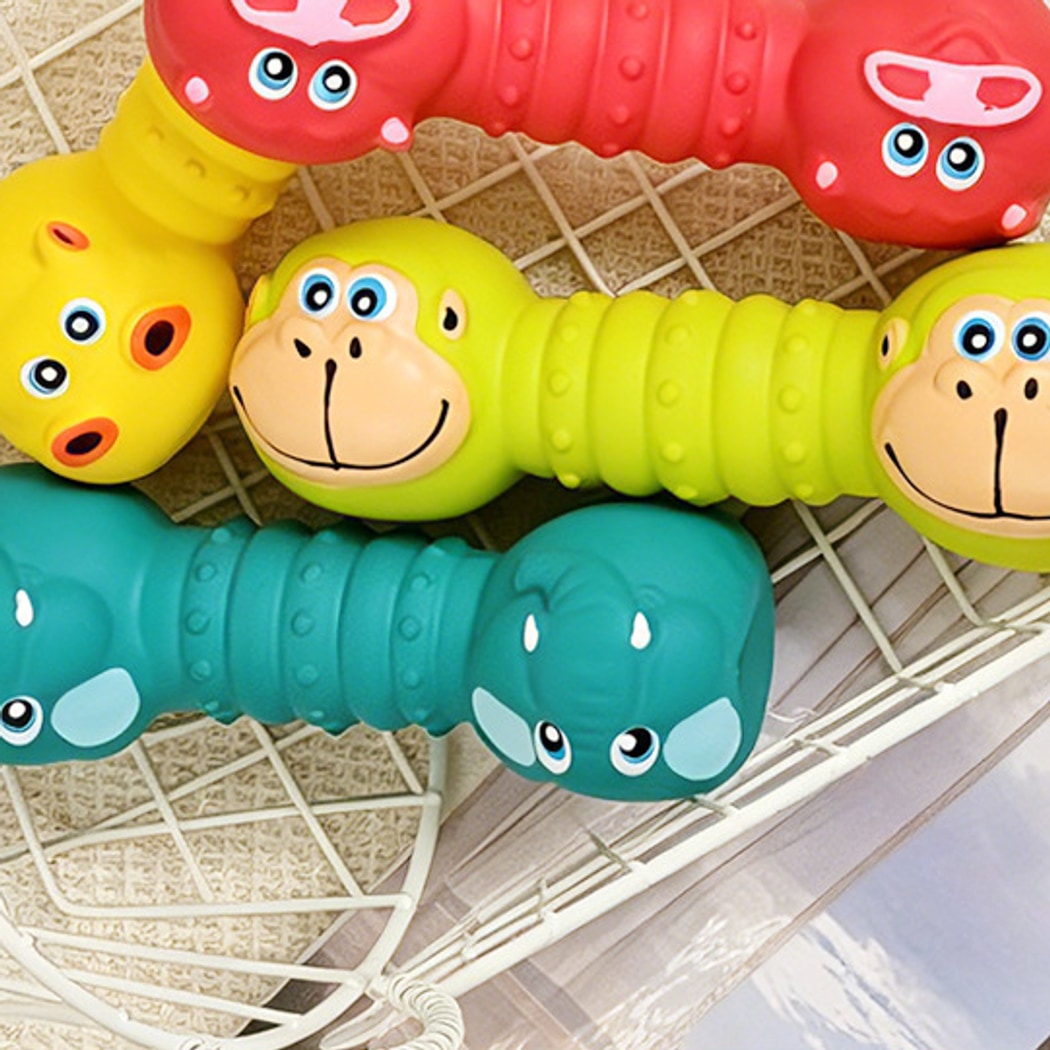 Petkin - Cartoon Barbell Squeaky Play Dog Toy