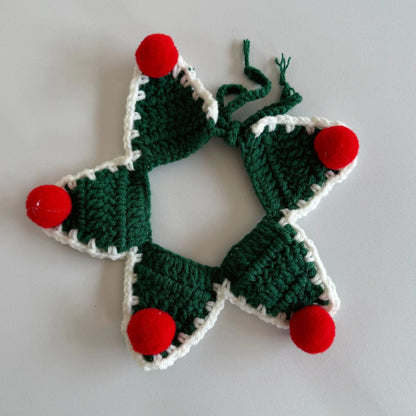 Mokka - Christmas Star Crochet Cat Collar