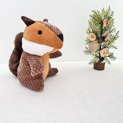 Petkin - Plush Squirrel Dog Toy – Soft & Textured for Gentle Chewing