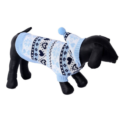 Ozzie - Princess Style Heart Snowflake Dog Sweater