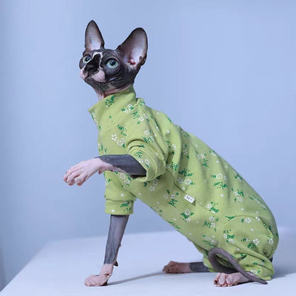 Ozzie - Daisy Print Full Coverage Cat Jumpsuit