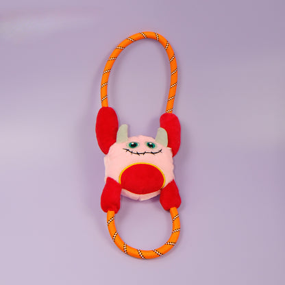 Petkin - Monster Plush Rope Loop Dog Toy