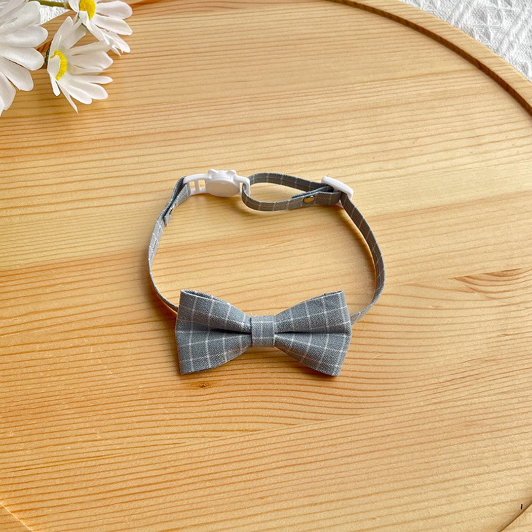 Mokka - British Plaid Bow Tie Cat Collar