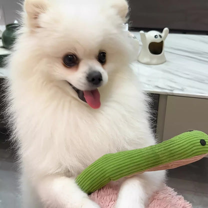 Petkin - Cute Snake Shaped Plush Dog Toy