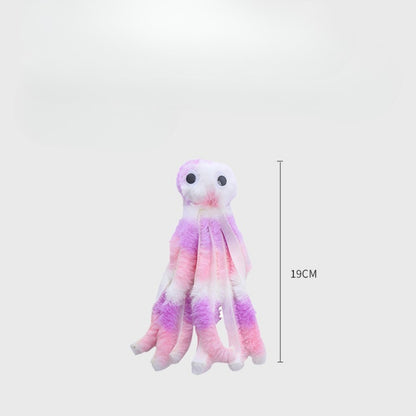 Petkin plush octopus cat toy on white background with all tentacles visible