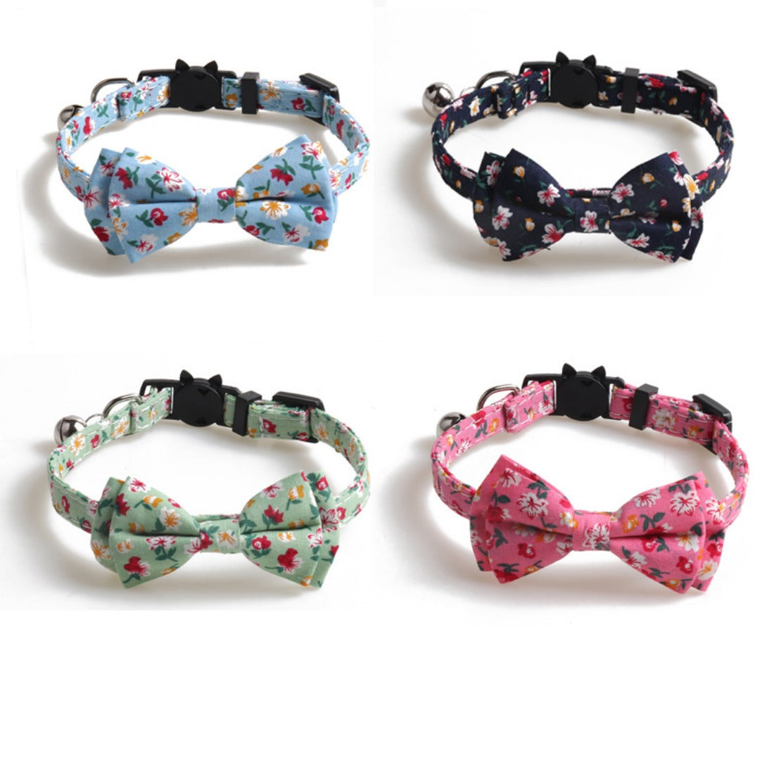 Mokka - Floral Bowtie Cat Collar