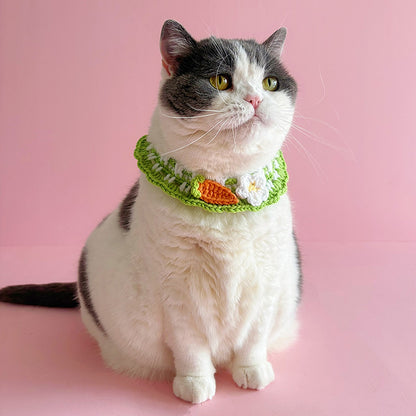 Mokka - Sweet Floral Tie Strap Cat Collar