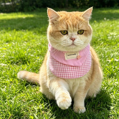 Mokka - Casual Plaid Cat and Dog Bib